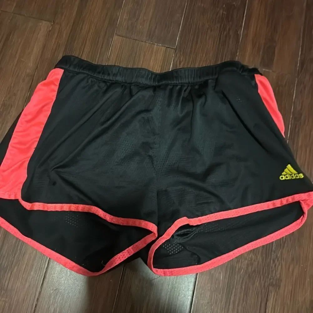Like New ADIDAS Running Shorts - Lining - Drawstring - Pink & Black - Size Small